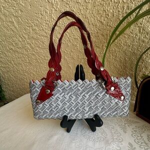 Nahui Olin woven Bar Code purse